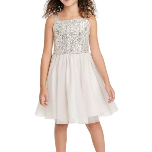 Girls Sequin and Tulle Party Dress - Picture 1 of 4
